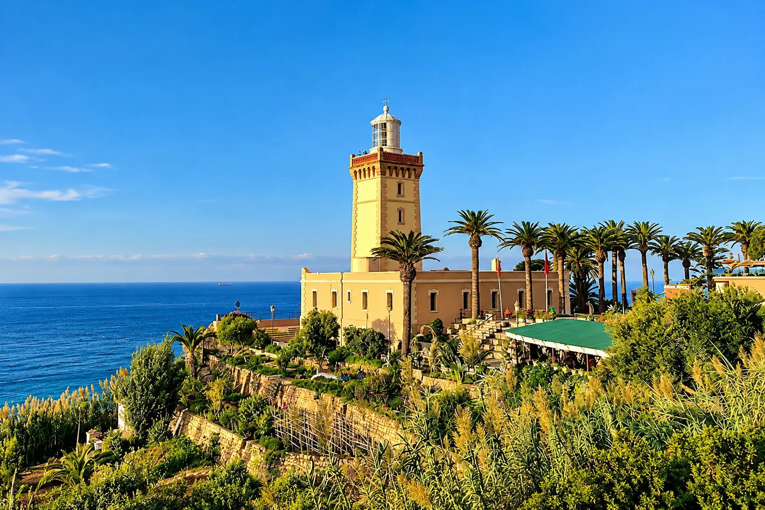 Cap Spartel lighthouse above the Atlantic