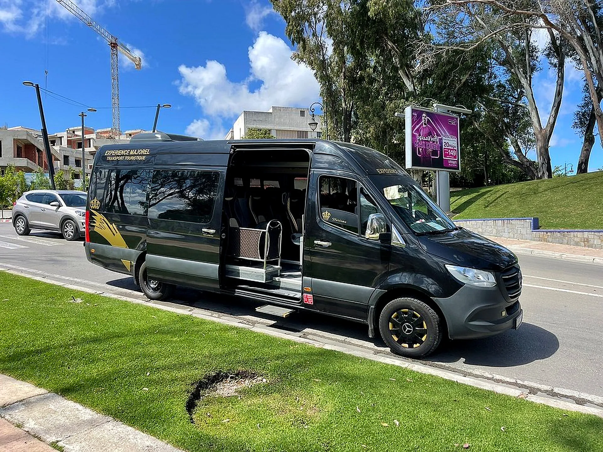 The private air-conditioned tour vehicle